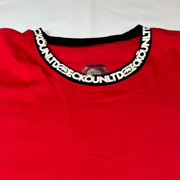 Ecko Unltd RED black white SPELLOUT T Shirt World Famous Rhino Brand men 2XL Art - Picture 12 of 16